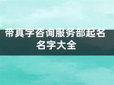 带真字咨询服务部起名名字大全