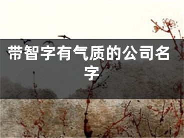 带智字有气质的公司名字
