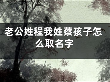 老公姓程我姓蔡孩子怎么取名字