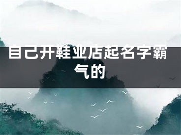 自己开鞋业店起名字霸气的