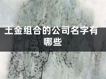 土金组合的公司名字有哪些