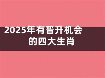 2025年有晋升机会的四大生肖