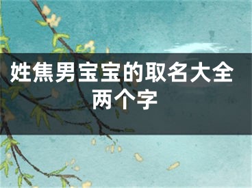 姓焦男宝宝的取名大全两个字