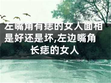 左嘴角有痣的女人面相是好还是坏,左边嘴角长痣的女人