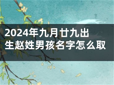 2024年九月廿九出生赵姓男孩名字怎么取
