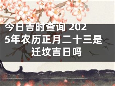 今日吉时查询 2025年农历正月二十三是迁坟吉日吗