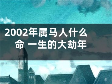 2002年属马人什么命 一生的大劫年