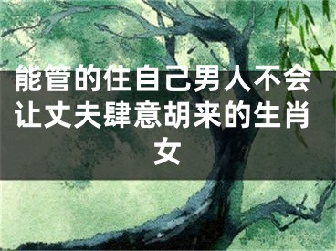 能管的住自己男人不会让丈夫肆意胡来的生肖女