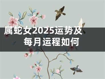 属蛇女2025运势及每月运程如何
