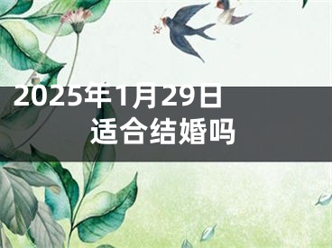 2025年1月29日适合结婚吗
