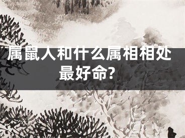属鼠人和什么属相相处最好命?