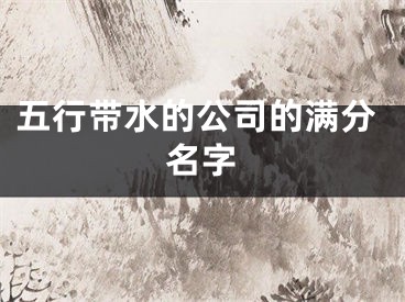 五行带水的公司的满分名字