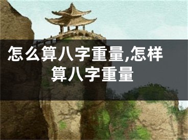 怎么算八字重量,怎样算八字重量