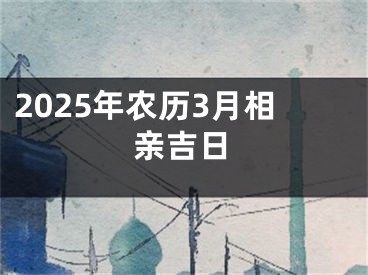 2025年农历3月相亲吉日