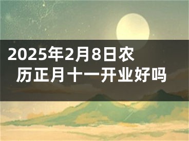 2025年2月8日农历正月十一开业好吗