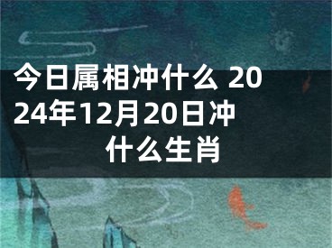 今日属相冲什么 2024年12月20日冲什么生肖
