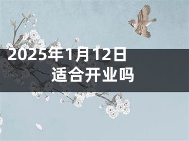 2025年1月12日适合开业吗