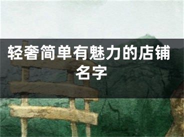 轻奢简单有魅力的店铺名字