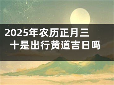 2025年农历正月三十是出行黄道吉日吗