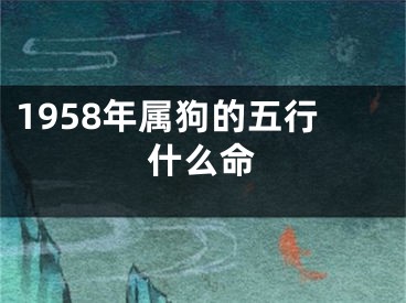 1958年属狗的五行什么命