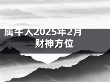 属牛人2025年2月财神方位