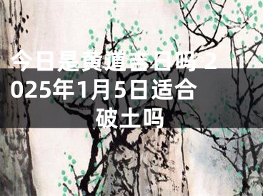 今日是黄道吉日吗 2025年1月5日适合破土吗