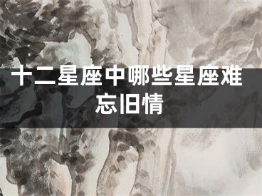 十二星座中哪些星座难忘旧情