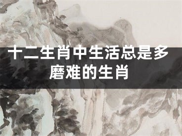 十二生肖中生活总是多磨难的生肖