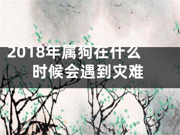 2018年属狗在什么时候会遇到灾难