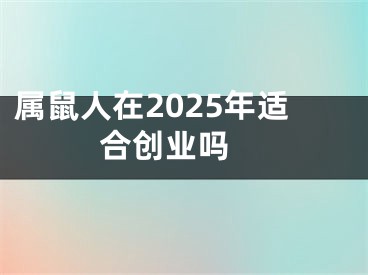 属鼠人在2025年适合创业吗 