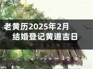 老黄历2025年2月结婚登记黄道吉日