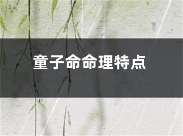 童子命命理特点