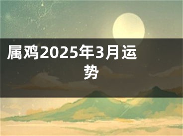 属鸡2025年3月运势