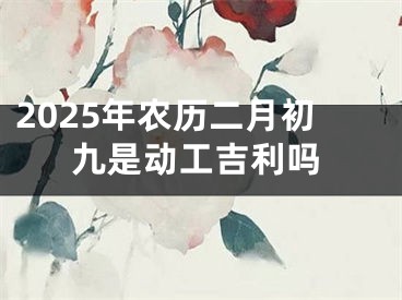 2025年农历二月初九是动工吉利吗