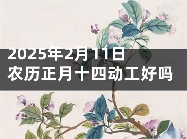 2025年2月11日农历正月十四动工好吗
