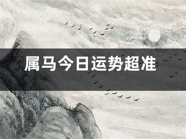 属马今日运势超准