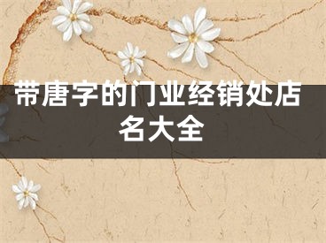 带唐字的门业经销处店名大全