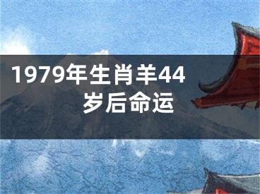 1979年生肖羊44岁后命运