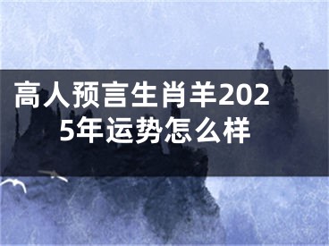 高人预言生肖羊2025年运势怎么样