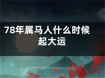78年属马人什么时候起大运