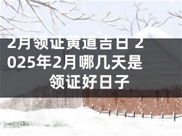 2月领证黄道吉日 2025年2月哪几天是领证好日子
