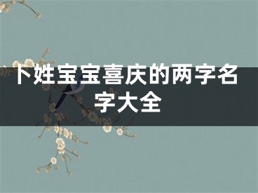 卜姓宝宝喜庆的两字名字大全