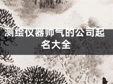 测绘仪器帅气的公司起名大全