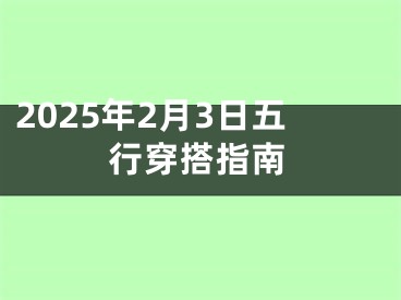 2025年2月3日五行穿搭指南