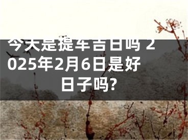 今天是提车吉日吗 2025年2月6日是好日子吗?