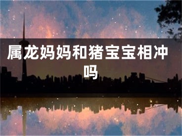 属龙妈妈和猪宝宝相冲吗