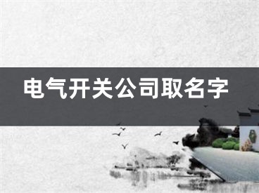 电气开关公司取名字