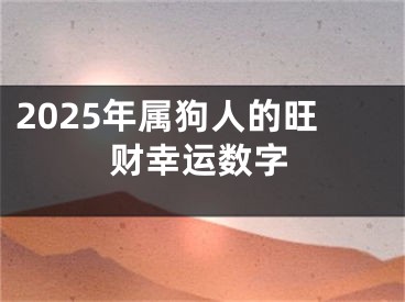 2025年属狗人的旺财幸运数字
