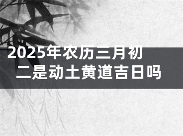 2025年农历三月初二是动土黄道吉日吗