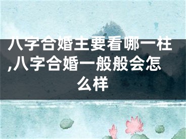 八字合婚主要看哪一柱,八字合婚一般般会怎么样